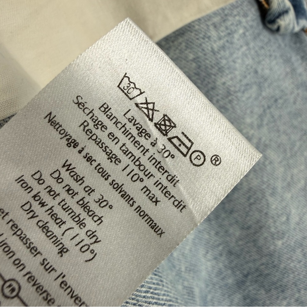 Sezane Jeans Womens Size 27 Acid Wash Cotton Denim Button Fly 26.5in Inseam - Picture 8 of 12